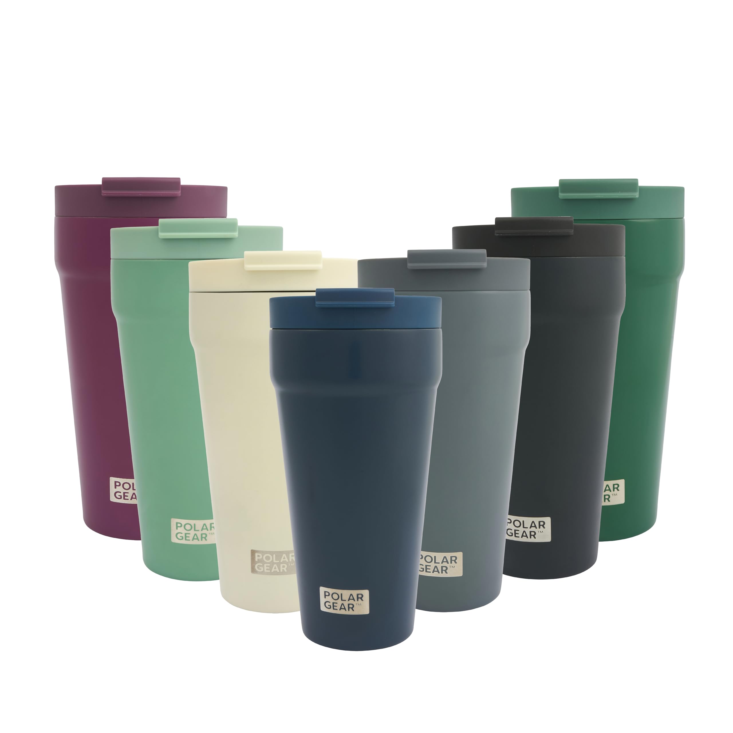 Polar Gear Coffee Cup Travel Mug, 470ml Large Travel Mug, Insulated Cup with Leakproof Screw Closure Lid, 304 Stainless Steel Double Walled, Reusable Coffee Cups (Indigo)