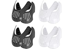 unibouti Crease Protectors Shoe Guard for Most Sneakers - 4 Pairs No Crease Shoe Toe Box Decreaser for Men Women Youths Kids