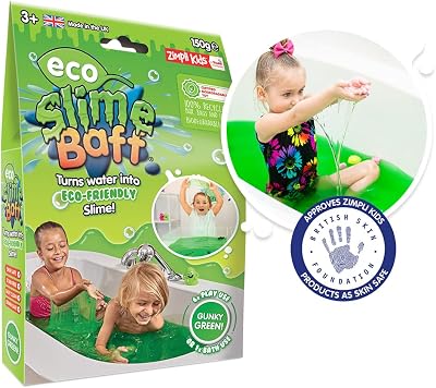 ZIMPLI Eco Slime Baff Green 1 Bath or 4 Play Uses Multisensory