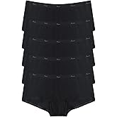 Iausie Womens Organic Cotton Boyshort Panties Underwear Teen Girls Sporty Boxer Briefs with Elastic Waistband