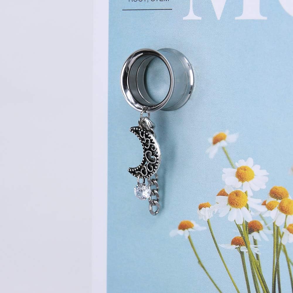 Vintage Dangle Ear Tunnels Plugs Stainless Steel Screw Ear Gauges Ear Expander Flesh Tunnels Piercing - Image 4