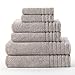 COTTON CRAFT 6 Pc Towel Set - 100% Cotton Super Zero Twist - 2 Oversized Large Bath Towels,2 Hand Towels,2 Washcloths - Super Soft Ultra Absorbent Everyday Luxury Hotel Spa Shower Pool Gym Dorm - Grey