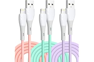 DFLASHS iPhone Charger Cable,3-Pack [6/6/6FT] Lightning to USB-A MFi Certified Cable Fast Charging Cord Compatible iPhone 14/13/12/11 Pro Max/Mini/XS MAX/XR/XS/X/8/7/Plus/6 and More 6FT