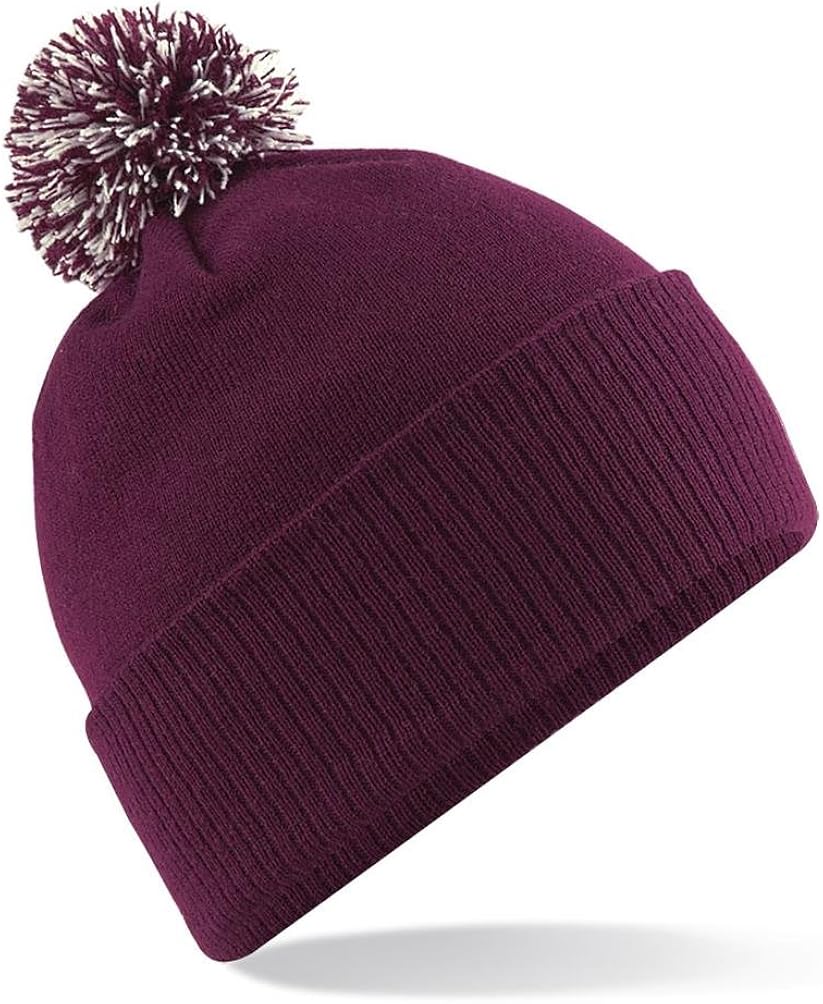 burgundy beanie hat