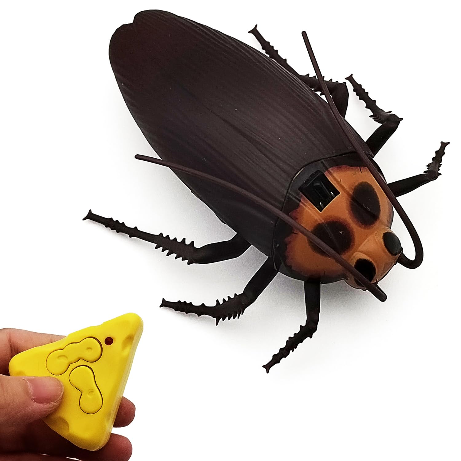 Photo 1 of Tipmant Mini RC Cockroach Toy Remote Control Roach Insect Realistic Simulation Electric Electronic Animal for Pets Cat Dogs Toddler Kids Birthday Gifts