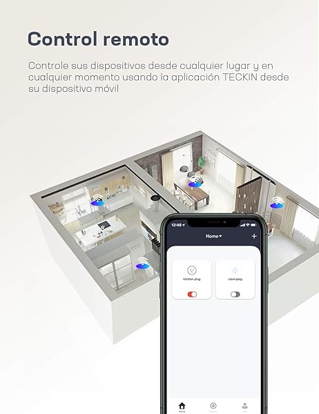 Enchufe Inteligente TECKIN WiFi Mini Toma Inteligente Monitor de Energa 16A 3680W Smart Plug Compatible con Alexa y Google Assistant No Requiere Concentrador Soporta Red de 2 4GHz 2 Pack