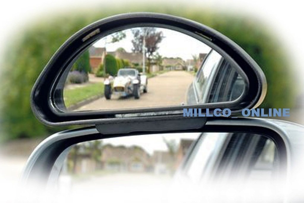 6" BLACK BLINDSPOT MIRROR EASY FIX - CAR VAN