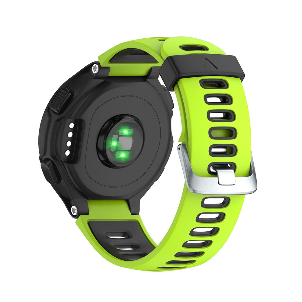 NotoCity for Garmin Forerunner 735XT/235 Strap Replacement Watch Band Silicone Sports Strap for Forerunner 235/230/620/630/735XT(green,silver buckle) — image 1