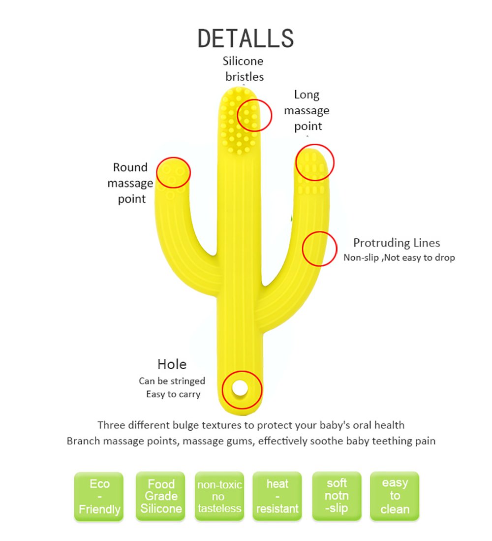 OUZIFISH Baby Infant Training Toothbrush and Teether,Finger Toothbrush