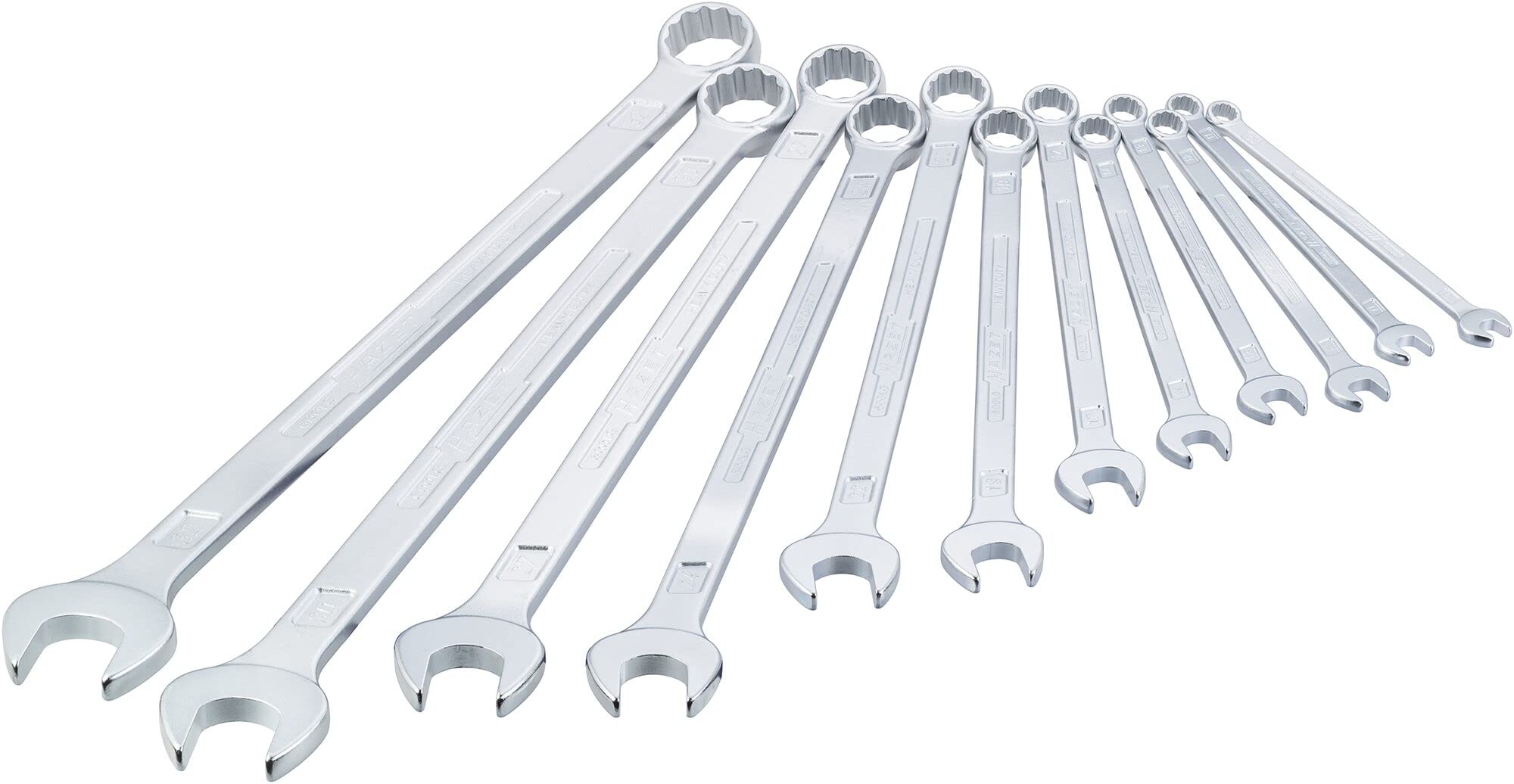HAZET 600LG/12 X-Long Combination Wrench Slim Design - Chrome-Plated