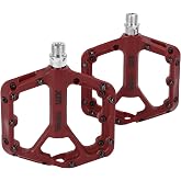 Partuto Bicycle Pedal Nylon Universal Bike Flat Pedal Without Reflective Strips 14mm Axles Non-Slip Bicycle Pedal for BMX MTB 1 Pair