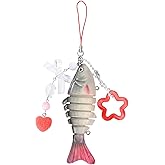 GMLFVUIPLJ Lifelike Fish Keychain for Men Fishing Keychain, Funny Fishing Keychains Novelty Gift for Anglers