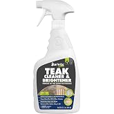STAR BRITE Gel Teak Cleaner &amp; Brightener | Gel formula clings to vertical surfaces, cleans teak and other woods, removes dirt and stains, preps for oil/sealer.