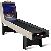 RAYKEEP 8&rsquo; Roll and Score Arcade Game Table with 4 Balls | Classic Ball Machine with LED Electronic Scorer, Sound, Automatic Ball Return for Family Recreation Game Rooms