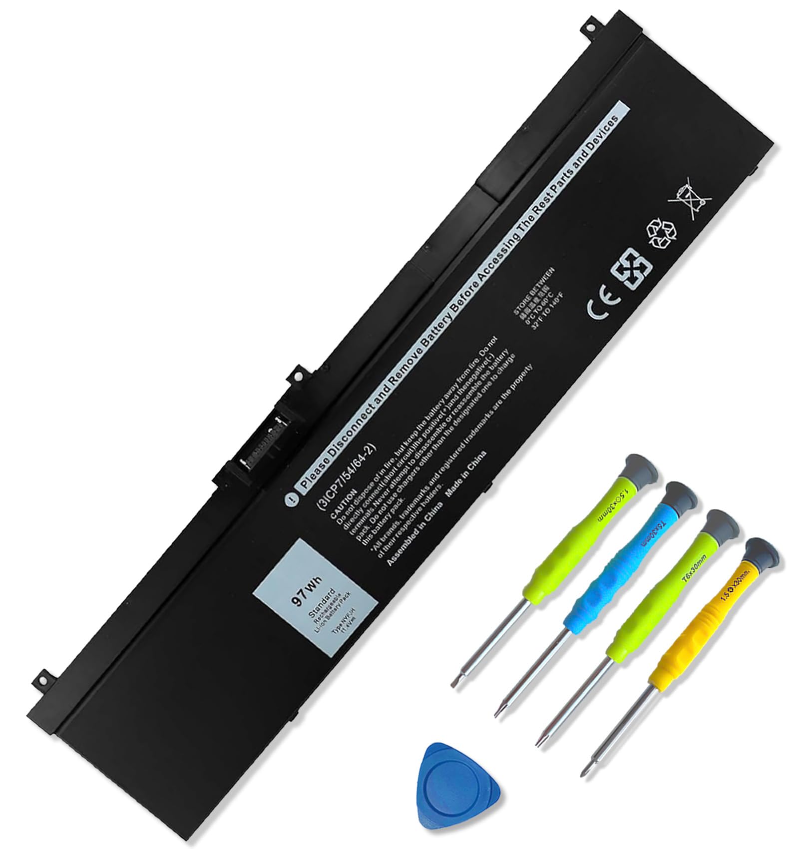 Photo 1 of ASODI NYFJH 97Wh 6-Cell Laptop Battery Replacement for Dell Precision 7530 7730 7540 7740 P74F P34E Series 0NYFJH 0WMRC GW0K9 0NYFJH 11.4V