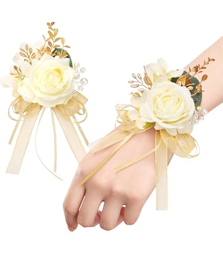 corsage for beige dress Wedding Corsages, Wrist Corsage, Rustic Wedding Corsage, beige Rose Corsage, Nude Wrist Corsage, Bridesmaids Corsage, Bridal Bracelets