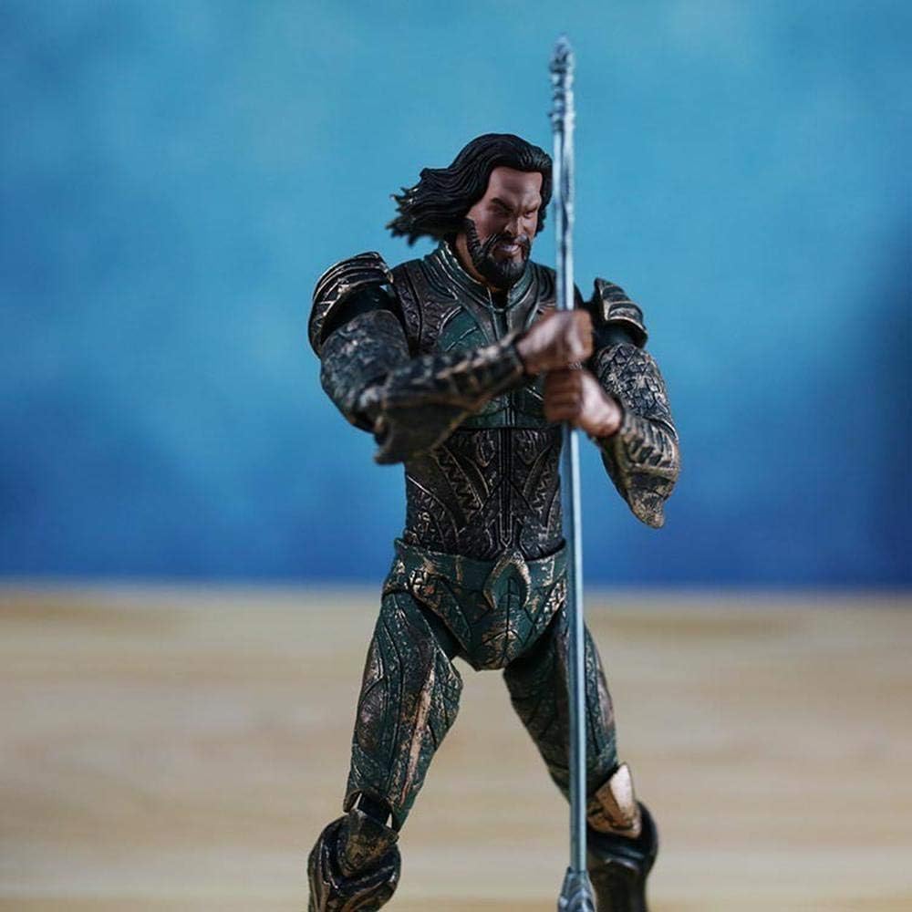 YWEIWEI DC Justice League Aquaman Lighthouse Watcher Atlanti Animated Character Model Statue