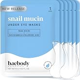 Baebody Advanced Snail Mucin Under Eye Masks, 6 Pairs | Hydrating Korean-Inspired Under-Eye Patches for Puffy Eyes, Dark Circles and Fine Lines