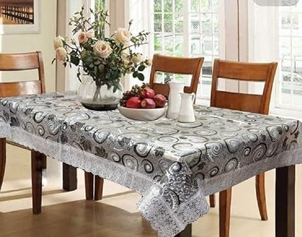 Kuber Industries PVC Dining Table Cover 6 Seater - Multicolor