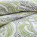 Southshore Fine Living, Inc. Twin Extra Long Comforter Set, Down Alternative Boho Bedding Set, Paisley Print Bedspread, Boho Comforter Twin/XL Size with Matching Pillow Sham, Pure Melody Green