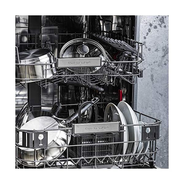 KitchenAid-Skillet-with-2-Side-Handles-and-Lid-Non-Stick-Stainless-Steel-Skillet-Induction-and-Oven-Safe-Cookware-28-cm43-Litres KitchenAid Stainless Steel 3-Layer Non-Stick 28cm/4.3 Litre Sauté Pan, Induction, Oven Safe, Dishwasher Safe, Silver