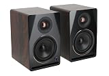 Rockville APM6D V2 6.5" Powered Studio Monitor Speakers Pair, Bluetooth, 100W RMS/400W Peak, Dark Wood
