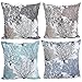 HOSL P112 4-Pack Beautiful Fashionable Design Square Decorative Throw Pillow Case Cushion Cover Tree Pattern (Set of 4)