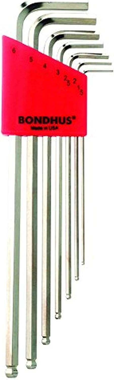Bondhus, BLX7MMB BRITEGUARD BALLEND HEX Key Set 1.5MM-6MM, 17092, Multi