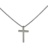 PDMJHH Men's Stainless Steel Cross Necklace – Cool-Tone Steel Design with Streetwear Hip-Hop Style Pendant