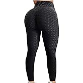 JGS1996 Butt Lifting Leggings for Women Tummy Control Workout Yoga Pants High Waisted Scrunch Booty Gym Tights