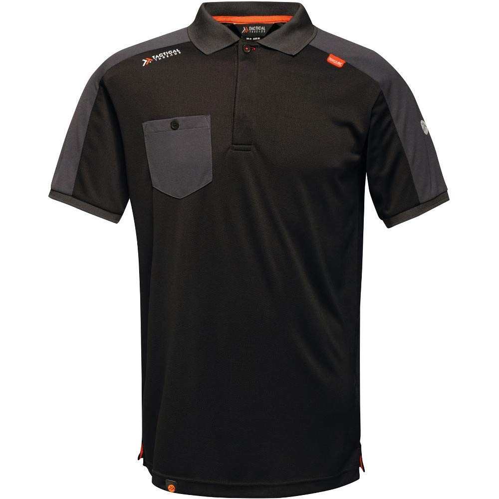 Regatta TRS167SM800 Offensive Wicking Polo, Size Small, Black