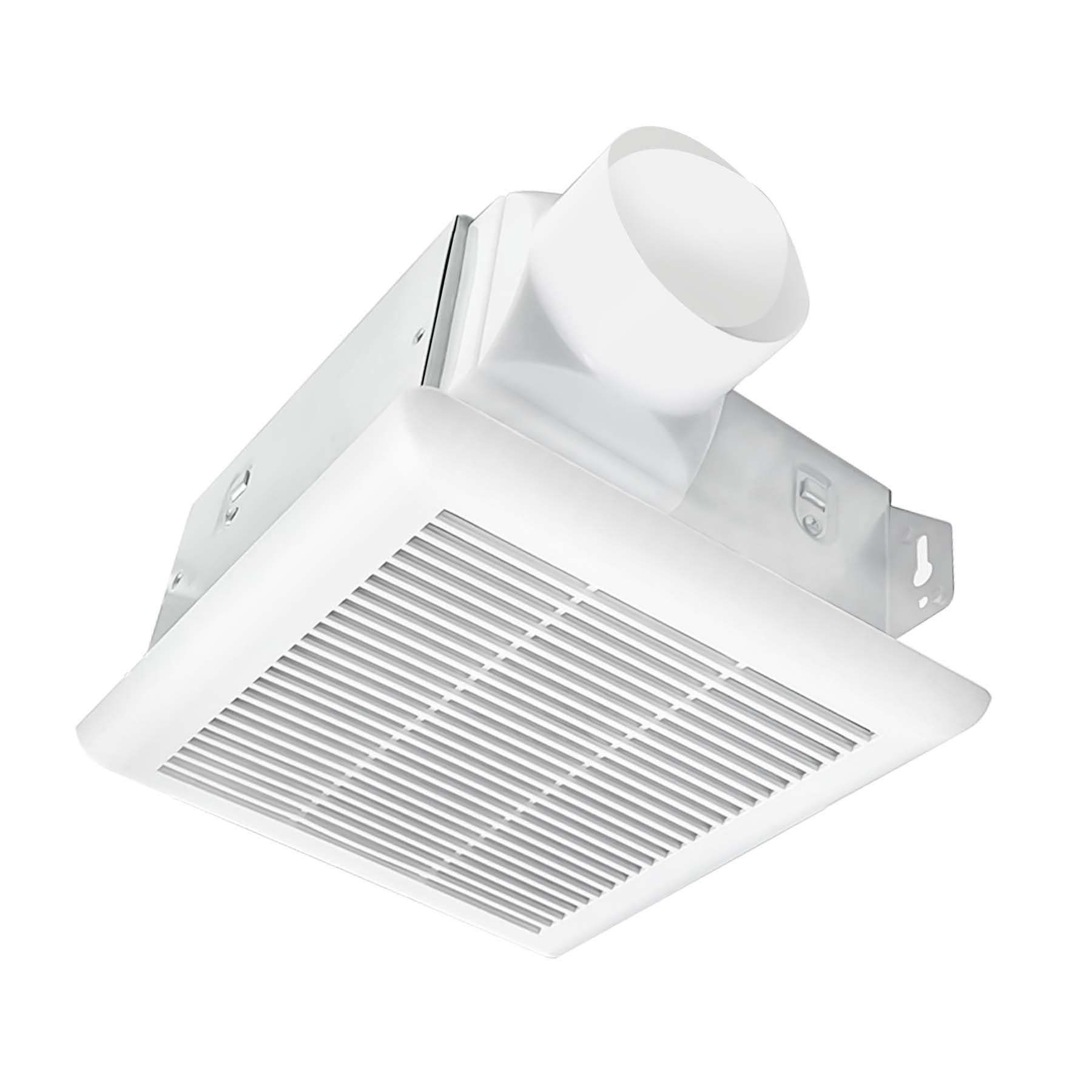 Photo 1 of POWERENG Quiet Bathroom Ceiling Fan,Certified by UL,50 CFM, 1.0 Sones, 4-inch & 3-inch Duct, White, 115V Vent Fan for Bathroom/Shower/Office/Home