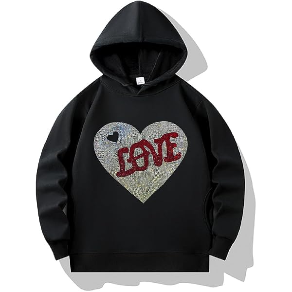 トップス HTH glitter logo hoodie glitter heart logo hoodie (for pets) – YZ