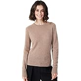 Style Republic 100% Pure Cashmere Long Sleeve Crew Neck Sweater for Women