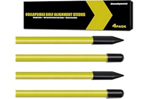 Goashpeaot 4 Pack Golf Alignment Sticks, 40" Collapsible Alignment Sticks Perfect for Swing Practice