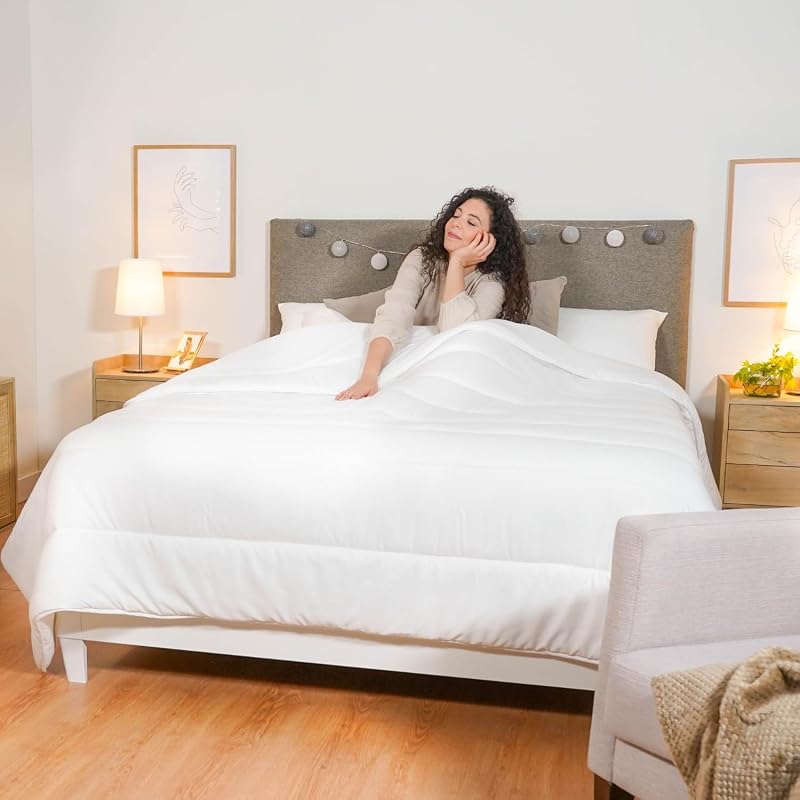 Pikolin home - edredão fibra de inverno 400gr, aloe vera, dermoprotetor e respirável, para pele sensível, enchimento cama 150 (240 x 220 cm)