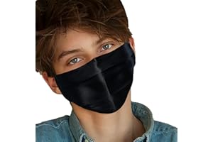 CH.YISHI 100% Mulberry Silk Face Mask Covering Men & Women Reusable with Ear loops Nose Wire Filter