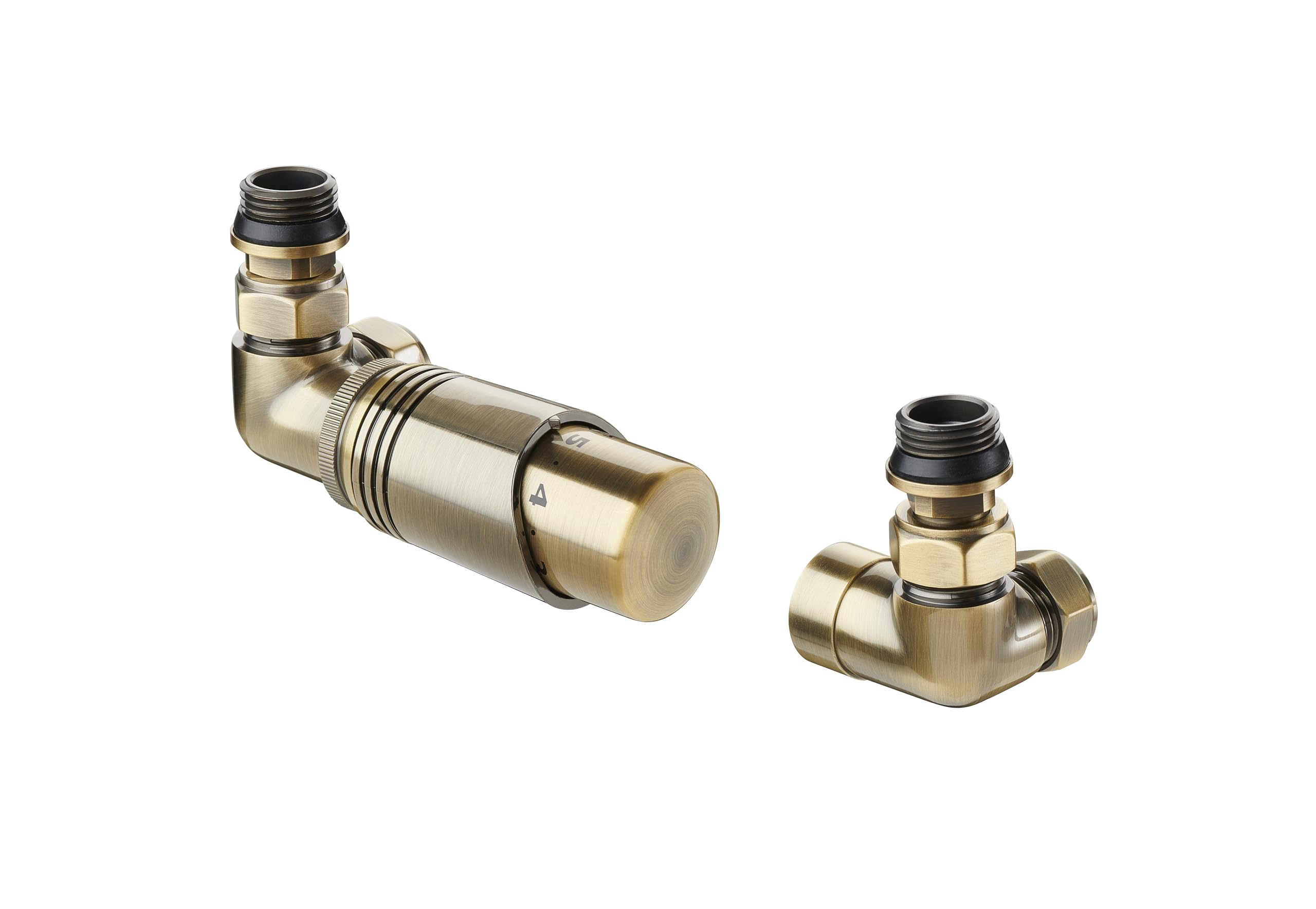 Terma Radiator Valves, Antique Brass
