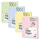 Kaisa Filler Paper Colored loose Leaf Paper, Wide