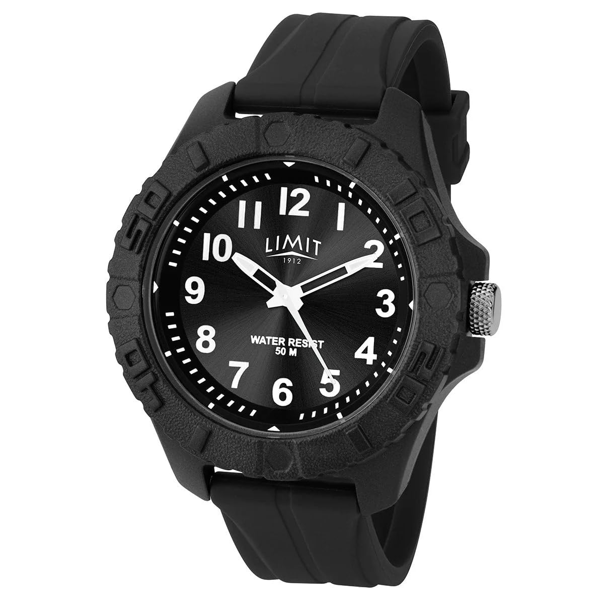 Limit 5754 Men's Sports Black Watch with Green Strap