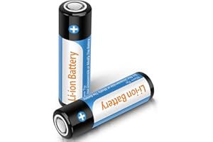 TOPUSSE 3.7 Volt Rechargeable Lithium Battery 3400mAh Flat Top Large Capacity Batteries for Flashligh (2 Pack)