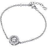TIANYU GEMS Tennis Bracelets for Women I Moissanite Charm Bracelet I 18K Gold Plated Sterling Silver Bracelet