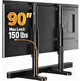 Perlegear Universal TV Stand Legs for 37&ndash;90 inch TVs up to 150 lbs | 8 Height Adjustable, TV Legs Replacement Suitable for Soundbar, Max VESA 800 x 500mm,Livingroom &amp; Bedroom, PGTVS20