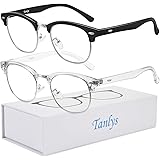 Tanlys 2 Pack Blue Light Blocking Glasses for Computer Eye Strain [Dry Eye & Sour Eye], Anti UV Reduce Headache Stylish