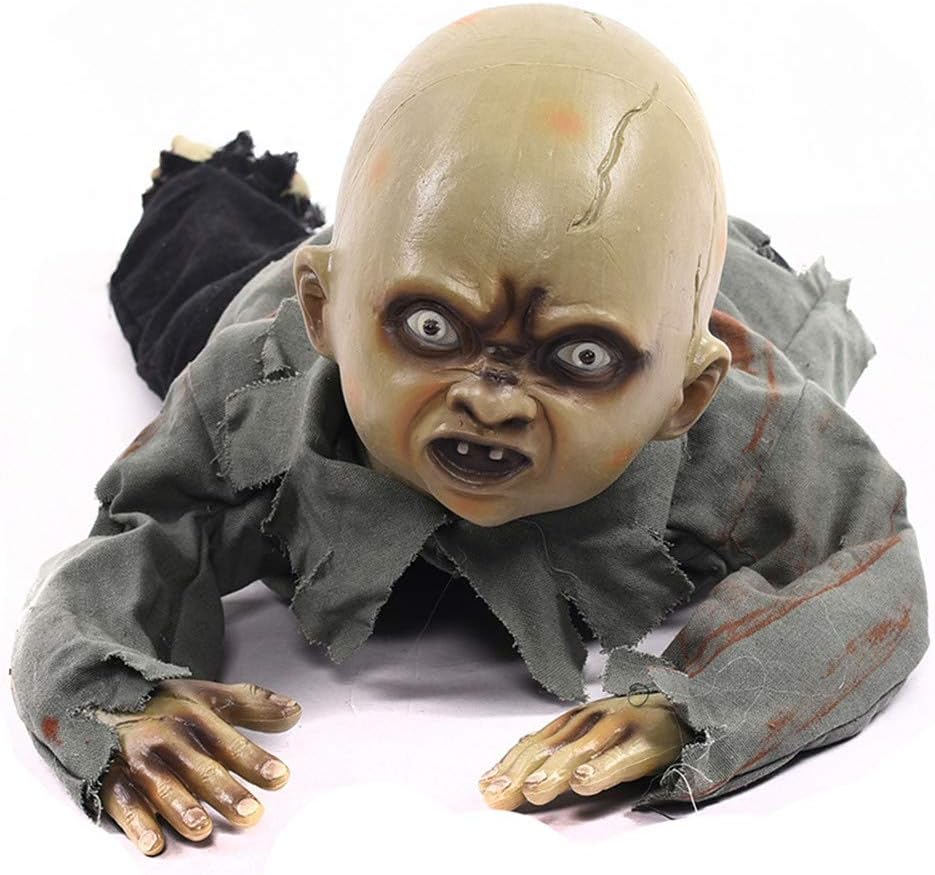 Amazon ゾンビ 怖い 赤ちゃん アニメ ションク ロール 人形 ゴースト 赤ちゃん小道具 ハロウィン 装飾 コスメ アクセサリー おもちゃ