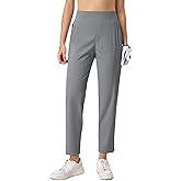 MAGCOMSEN Womens Golf Pants UPF 50+ High Waisted Stretch 7/8 Ankle Dress Work Casual Slack Summer Travel Pants 5 Pockets