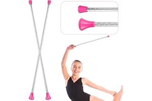 Leyndo Twirling Baton Unisex Kids' Gymnastics Dance Baton Metal Baton Marching Band Baton Parade Baton Stick for Talent Shows, Artistic Dancing, Baton Twirling, 24 Inch