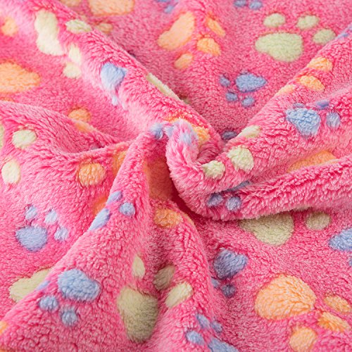 kiwitatá Dog Blanket Soft Pet Puppy Cat Cozy Sleeping Cushion Mat Washable Warm Bed Blankets Crate Pads for Small Animals (S, Pink)