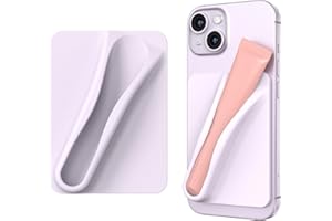 DOB SECHS Silicone Lip Holder for Cell Phone Lipstick Lip Glaze Phone Case Back Stick On Holder for iPhone and Android Phones, Purple