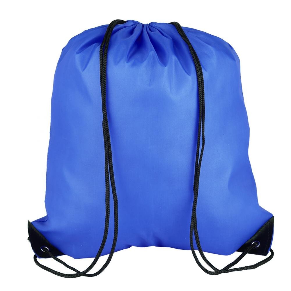 Zerodis Drawstring Bag, Waterproof Drawstring Backpack Outdoor Travel Sports Gym Storage Bag for Men Women Shopping Yoga Sport Gym Sack(12-Blue)